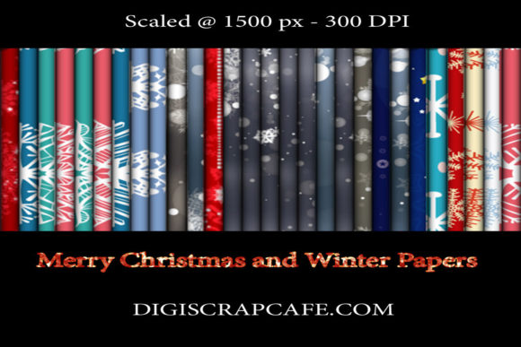 28 Christmas Winter Papers Backgrounds for Patterns