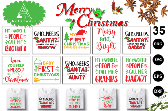 35 Christmas Big Bundle for Print Templates