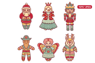 Christmas Characters Icons for Festive Branding
