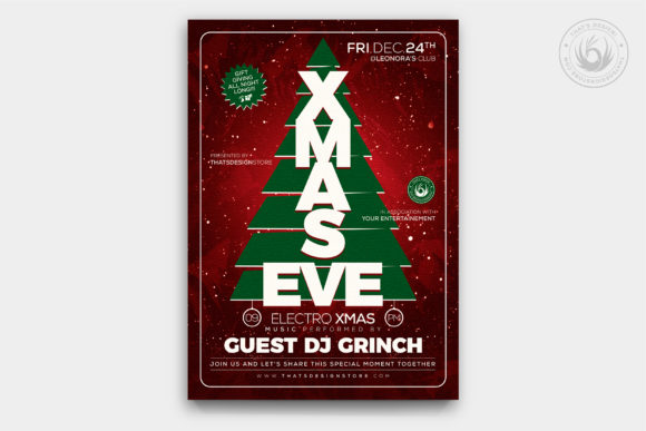 Christmas Eve Flyer Template V6 for Print Templates