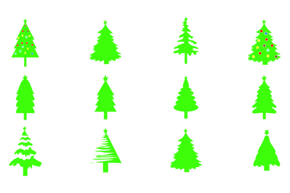 Christmas Tree Bundle 12: A Print Template for Seasonal Branding