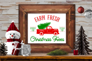 Farm Fresh Christmas Trees Truck SVG Cutting Files for Crafts