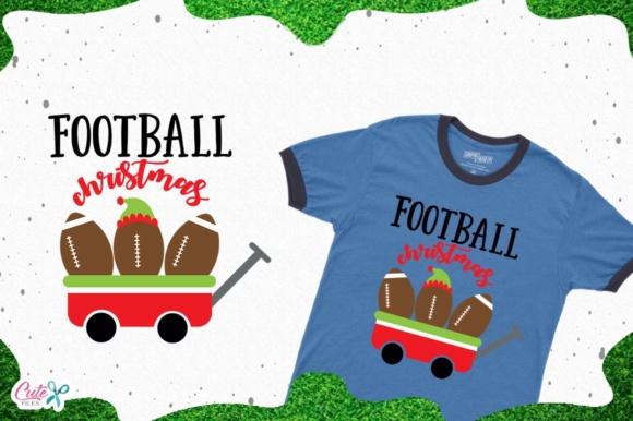 Football Christmas Cut Files for T-Shirt Designs