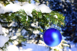 Golden Christmas Ornament for Holidays