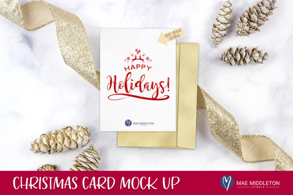 Invitations Amp Holiday Christmas Card Stationery Mock Up