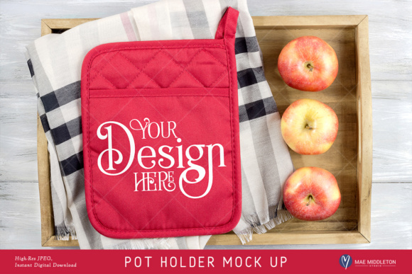 Pot Holder Mock Up for Kitchenware