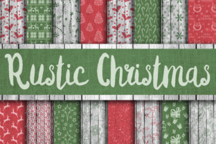 Rustic Christmas Digital Paper for Backgrounds