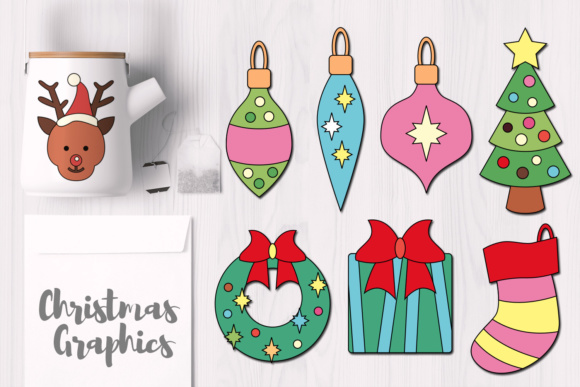 Simple Christmas Ornaments Pastel for Crafts