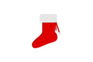 Sock Santa Christmas Logo